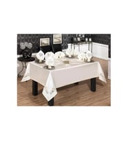 Anjelica Güpürlü Monoray Beyaz Sofra Takımı 8 Kşl. 170x230cm 17prç.- 336 (Standart)
