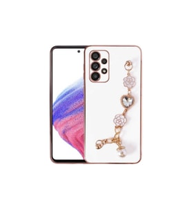 Samsung Galaxy A53 5G Uyumlu Kılıf El Tutamaçlı Kamera Korumalı Zore Taka Silikon Kapak (Beyaz)