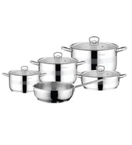 Amboss Ambos Saphire 9 Parça Tencere Seti - Cam Kapak SAP-4042