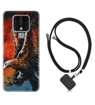 Tecno Camon 16 18P Pova Kılıf Boyun Askılı Silikon Kartal Uçarken 1718