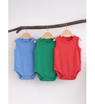 Civil Baby 3'lü Düz Sıfır Kol 0-36 Ay Çıtçıtlı Badi - Pembe
