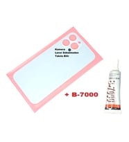 Tkgz İPhone 13 PRO MAX Arka Pil Batarya Kapağı (CAM+B-7000) MAVİ