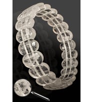 Sertifikalı Rolex Model AAA+ Gerçek Kristal Kuvars Taşı Bileklik (Çok Renkli)