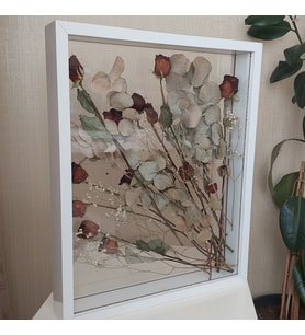 40x50 Cm Çift Yönlü Derin Gül Çerçevesi! Gelin Buketi Çerçevesi!