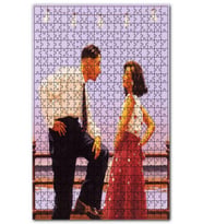 Cakapuzzle Seyyar Ampuller Altında Nostaljik Çift Puzzle Yapboz MDF (Ahşap) (120 Parça)