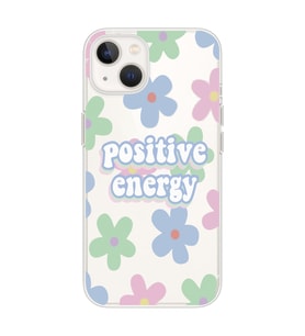 Iphone 14 Uyumlu Positive Energy Tasarımlı Şeffaf Telefon Kılıfı