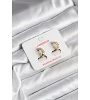 14K Gold Renk Kaplama CM Kadın Küpe 5886 - GLST9635-3717