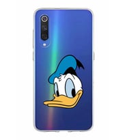 Xiaomi Mi 9 Uyumlu Kapak Donald Duck Tasarımlı Şeffaf Silikon Kılıf