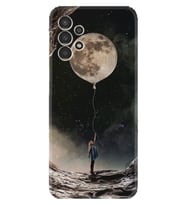 Samsung Galaxy M14 Kılıf Resimli Desenli Baskılı Silikon Moon Baloon 1368
