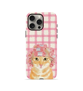 iPhone 15 Pro Max Vorian Çift Katmanlı Kılıf Pink Picnic Cat