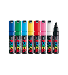 Uniball Posca Su Bazlı Markör Kalem Seti 8Mm 7+1Li Pc-8K