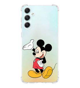 Samsung Galaxy A34 Uyumlu Köşe Korumalı Antişok Kapak Mickey Mouse Tasarımlı Şeffaf Silikon Kılıf