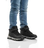 Cool Siyah Gri  Cırtlı Kaymaz Taban Erkek Çocuk Outdoor Bot Doruk F (Siyah-Gri)