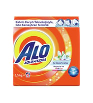 Alo Matik Çamaşır Deterjanı Aqua Pudra 1,5 Kg Renkli ve Bayaz x 10 Adet