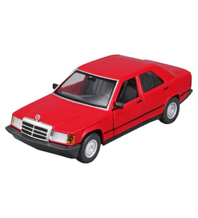 Bburago 1:24 Mercedes-Benz 190 E 2.6 Model Araba Kırmızı  Açılır Kapılı Diecast Koleksiyon Aracı Ço