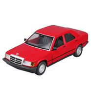 Bburago 1:24 Mercedes-Benz 190 E 2.6 Model Araba Kırmızı  Açılır Kapılı Diecast Koleksiyon Aracı Ço