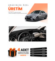 MERCEDES W205 C-CLASS (2018-2021) Uyumlu Torpido Koruma Örtüsü Oto Kılıfı - Siyah