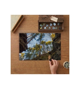 Dağ - Orman - Perspektif Bakış Tasarımı 240 parça Ahşap Puzzle Ahşap Kutuda MP02059