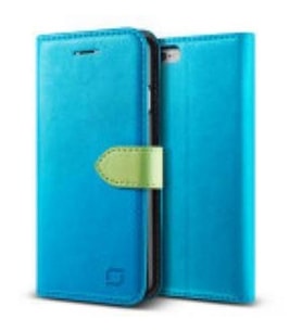 Lific İphone 6/6S ile Uyumlu Saffiano Diary Kılıf Blue Green (Mavi)