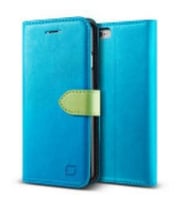 Lific İphone 6/6S ile Uyumlu Saffiano Diary Kılıf Blue Green (Mavi)