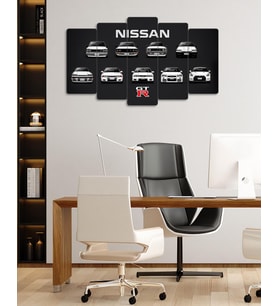 Nissan GT-R Evrimi - 5 Parçalı Araba Tablo