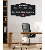 Nissan GT-R Evrimi - 5 Parçalı Araba Tablo