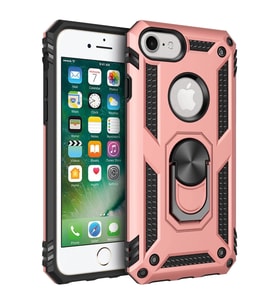 iPhone 7 Kılıf Sofya Yüzüklü Silikon Kapak - Rose