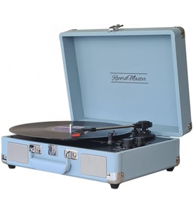 Record Master ST14012 Retro Pikap - Pudra Mavi - Bluetooth ve Şarj Özellikli