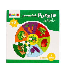 Yuvarlak Puzzle Sebzeler Eolo Yayınları