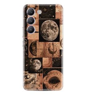 Vivo V30 Lite Kılıf Hayat Serisi Desenli Retro Moon - Barkod No 2029