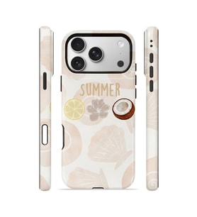 iPhone 17 Pro Max Vorian Çift Katmanlı Kılıf Coconut Summer Notes
