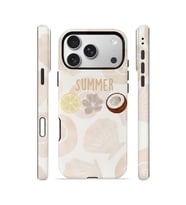 iPhone 17 Pro Max Vorian Çift Katmanlı Kılıf Coconut Summer Notes