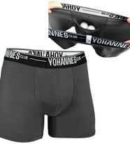Yohannes Club, Erkek Özel Keseli Pamuklu Boxer, Renk Seçenekli, Tekli paket (Antrasit)