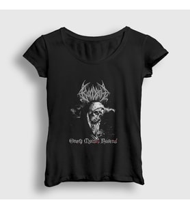 Presmono Kadın Siyah Grand Morbid Funeral Bloodbath T-Shirt 379958tt