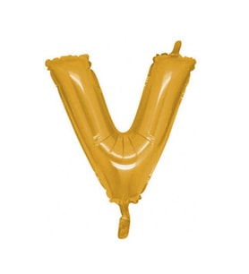 Folyo balon harf v altın 16 ınc(40cm) pk:1-