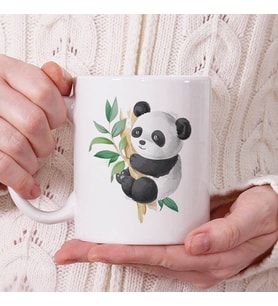 Cute Panda Tasarım Kupa Bardak