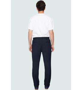 Erkek Slim Fit Dar Paça Dokuma Pantolon Günlük Kullanım İçin İnce Kumaş Yaz Aylarının Vazgeçilmezi (Lacivert)