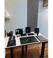 Eren Ofis Özel Komple Deri Lüx Ofis Aksesuar Seti (Siyah)