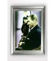 Gümüş Çerçeveli Atatürk Tablo cv840