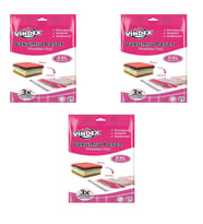 Vindex Vakumlu Giyisi Yastık Yorgan Saklama Torbası Poşeti Hurç - XX Large - 80x100 Cm. - 3 Paket