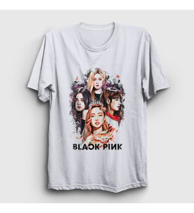 Presmono Unisex Beyaz Girls Blackpink T-Shirt 19385tt