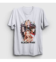 Presmono Unisex Beyaz Girls Blackpink T-Shirt 19385tt