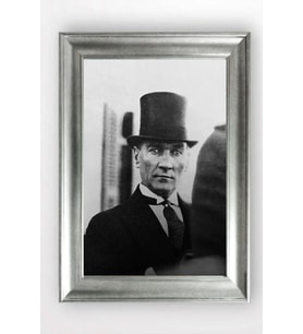 Gümüş Çerçeveli Atatürk Tablo cv1089