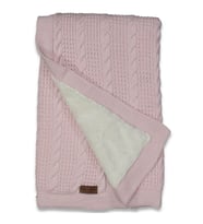 538790 Trikomer Unisex Bebe Triko Çantalı Battaniye (Pembe)