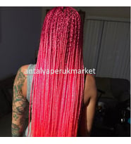Afrika Örgüsü ve Rasta için Sentetik Saç Neon Pembe PİNK X-pression