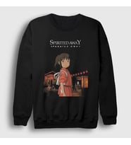 Presmono Unisex Siyah Chihiro Ogino Spirited Away Sweatshirt 542087tt