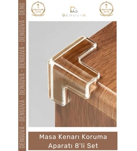 #KenarKoruma Bebek Çocuk Güvenlik Darbe Emici 8'li Set Silikon Şeffaf Masa Kenarı Koruma Aparatı