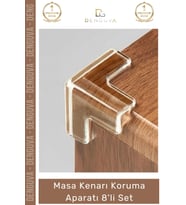 #KenarKoruma Bebek Çocuk Güvenlik Darbe Emici 8'li Set Silikon Şeffaf Masa Kenarı Koruma Aparatı