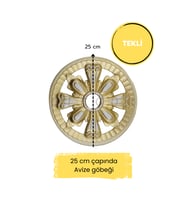 Dekoratif Polimer 25 cm Avize Göbeği (Krem)