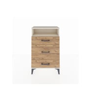 Arges Komodin Tek Raflı 3 Çekmeceli 60x30x96 Aytaşı-Çam